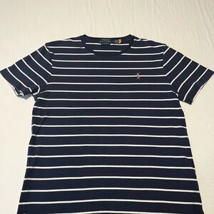 Ralph Lauren Navy and White Striped Tee